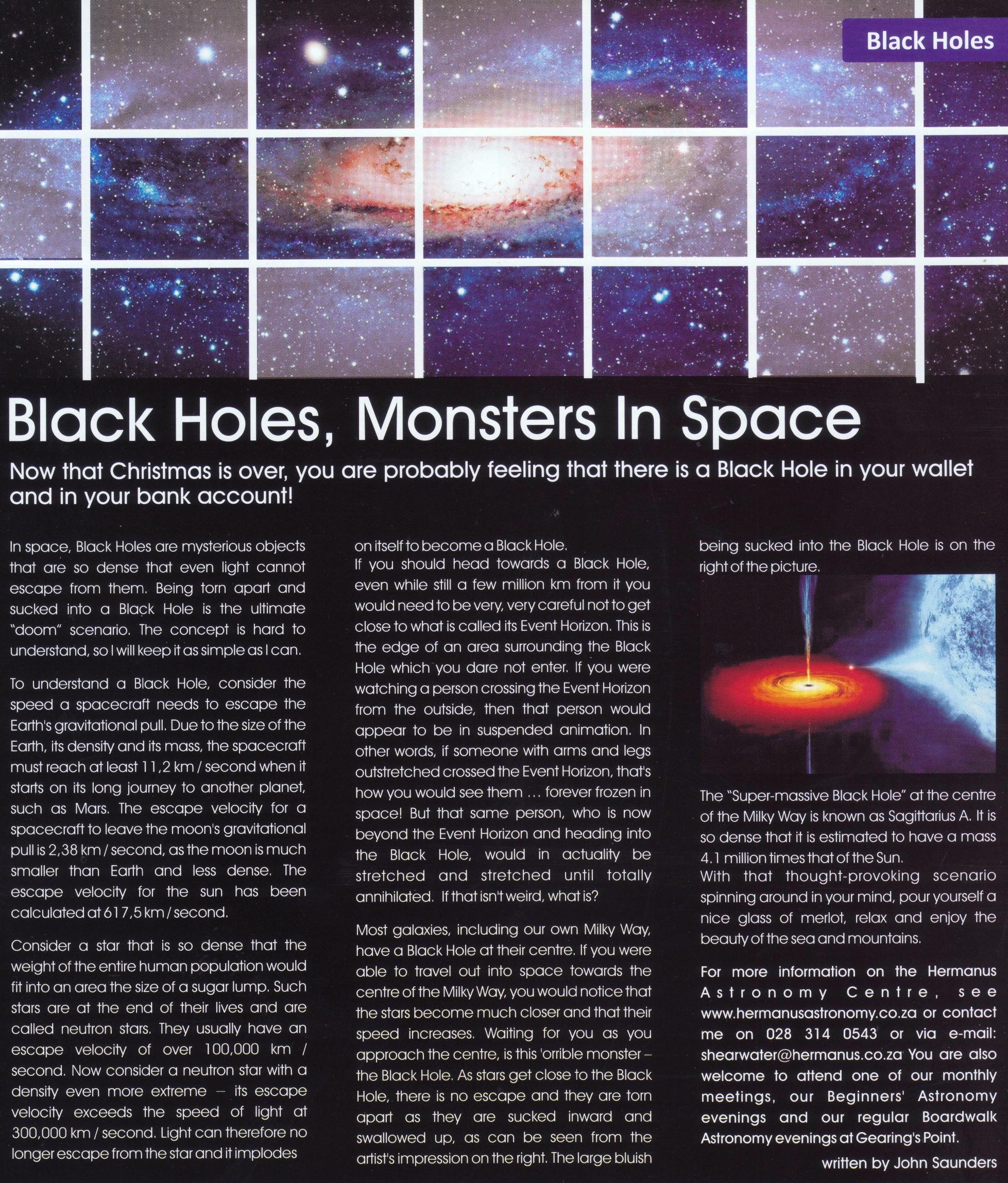 Black Holes in Whale Talk 001 small