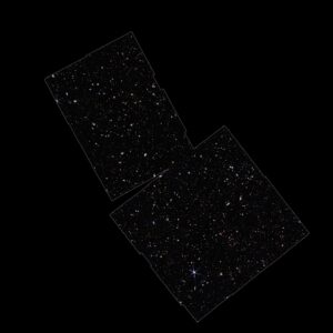 This image taken by the James Webb Space Telescope highlights the region of study by the JWST Advanced Deep Extragalactic Survey (JADES). This area is in and around the Hubble Space Telescope's Ultra Deep Field. Credit: NASA